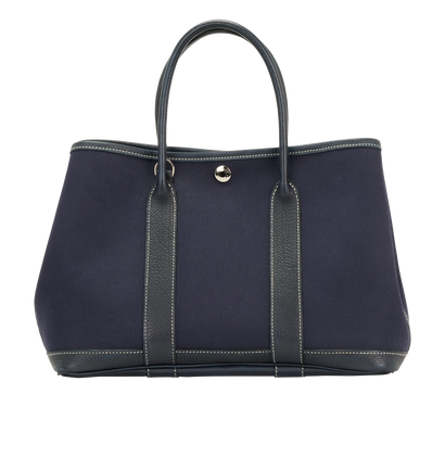 Garden Party 30, &pound;1,500, Handbags, Navy, Canvas/Leather, Front view